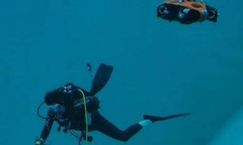 SEASAM Drone localizing a diver with a new ultrasound system 