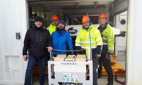 UoS and NTNU team with Driftcam and the ROV during the SF30K TNA 