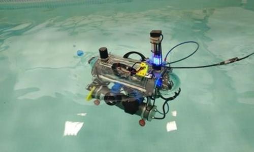 FeelHippo AUV at the robotics laboratory of the University of Florence 